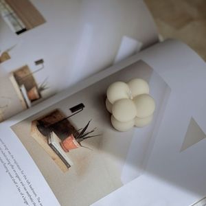 Unscented mini bubble candle 🤍